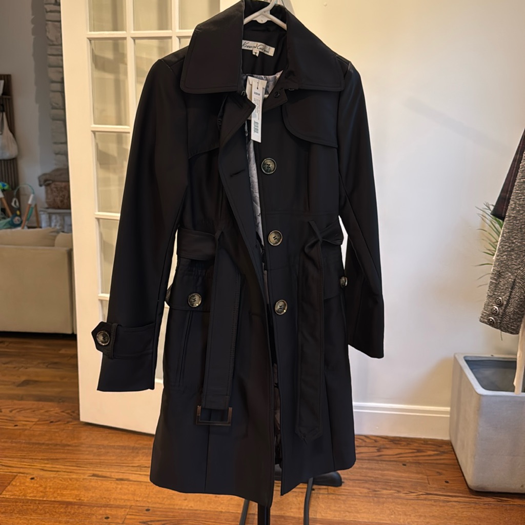 Kenneth Cole Black Rain Coat - New With Tags!
